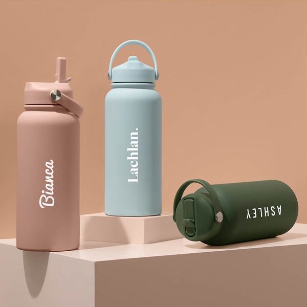 water bottle, reusable bottle, insulated bottle, sport bottle, metal water bottle, bestseller push, minimalist, calm, fresh, neutral, pastel